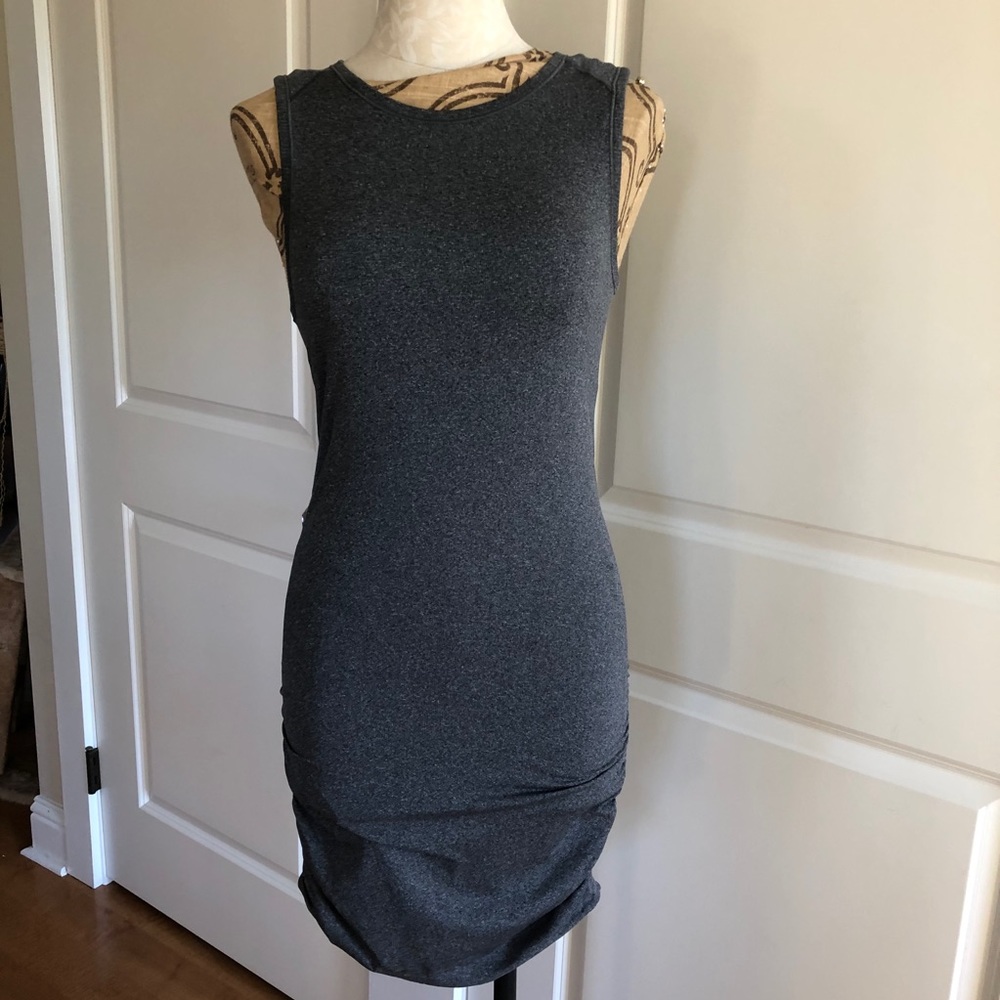 Lululemon In The Flow Dress Ruched Sides Heathered